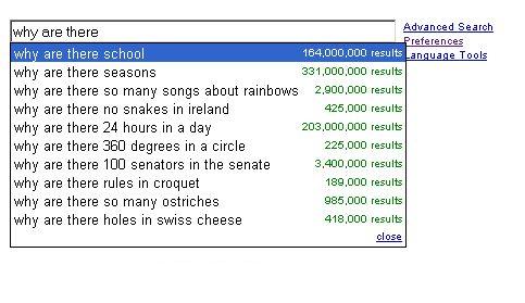 What do people google for? (33 screens)