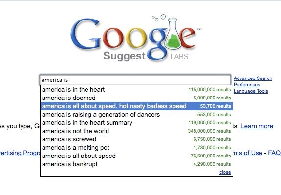What do people google for? (33 screens)