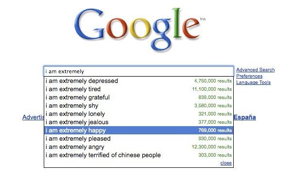 What do people google for? (33 screens)