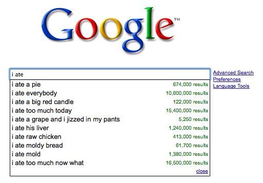 What do people google for? (33 screens)