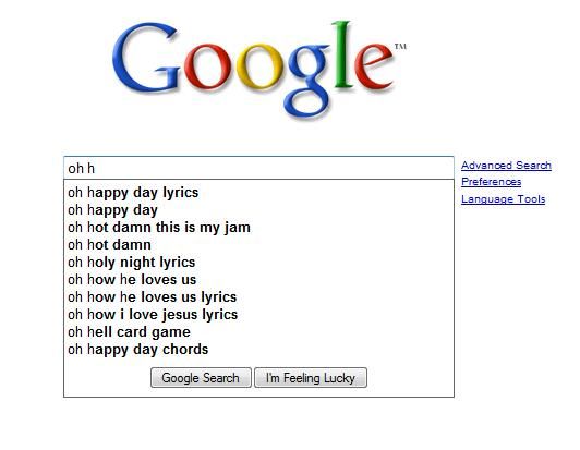 What do people google for? (33 screens)