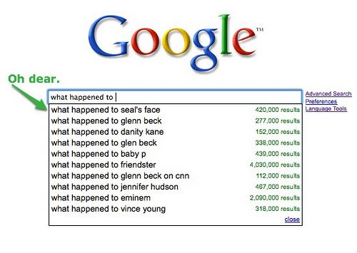 What do people google for? (33 screens)