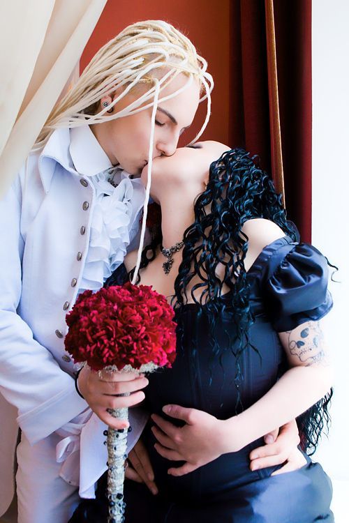 Goth wedding (33 pics)