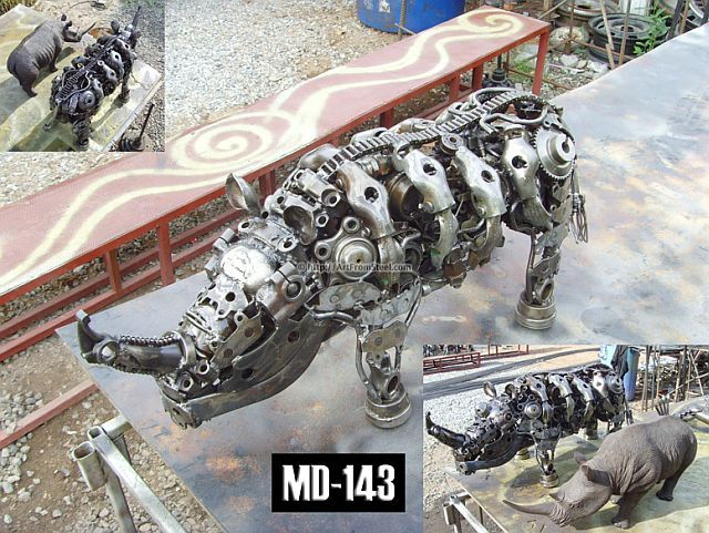 Hand-made recycled statues (77 pics)