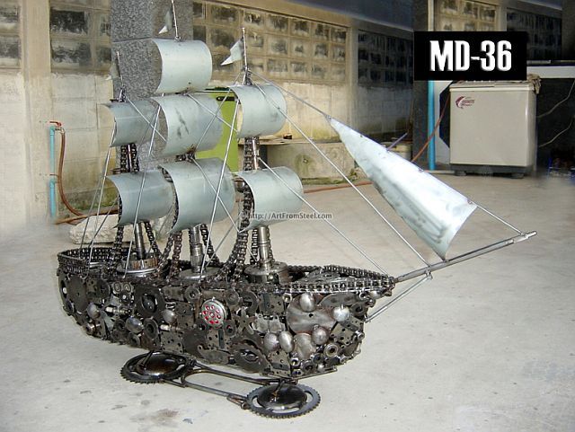 Hand-made recycled statues (77 pics)