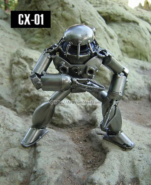 Hand-made recycled statues (77 pics)