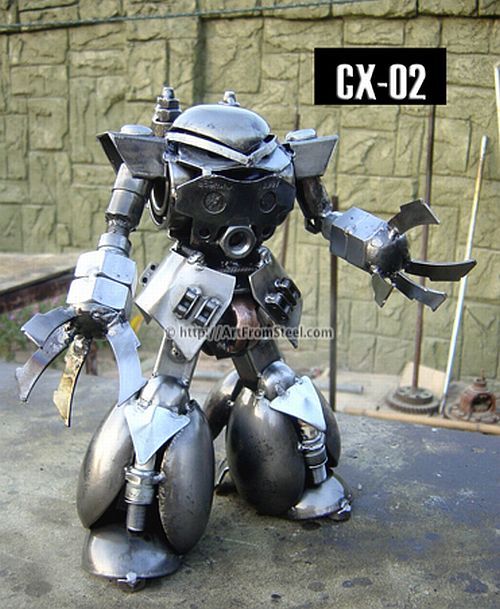Hand-made recycled statues (77 pics)