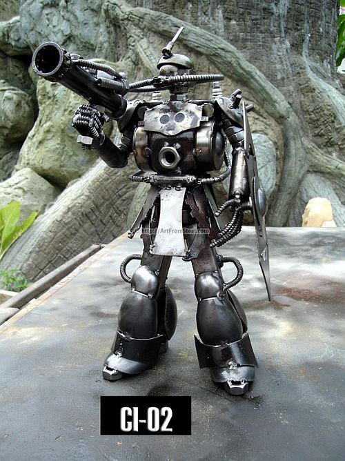 Hand-made recycled statues (77 pics)