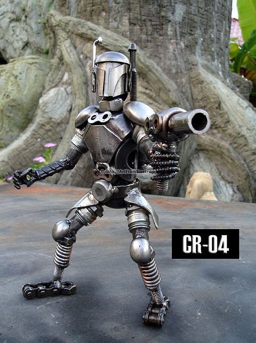 Hand-made recycled statues (77 pics)