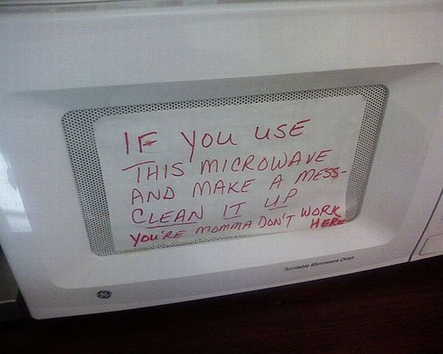 Funny notes left for people sharing the same space! (44 pics)