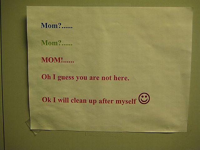 Funny notes left for people sharing the same space! (44 pics)