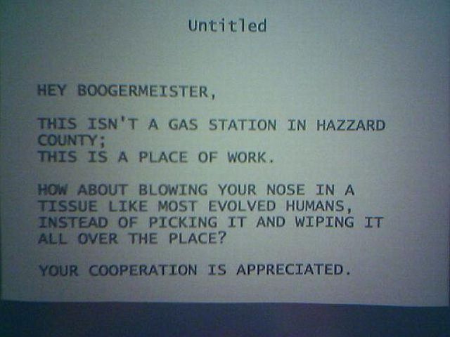 Funny notes left for people sharing the same space! (44 pics)