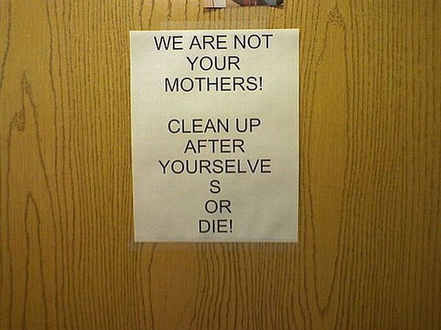 Funny notes left for people sharing the same space! (44 pics)
