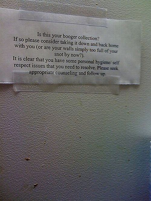 Funny notes left for people sharing the same space! (44 pics)