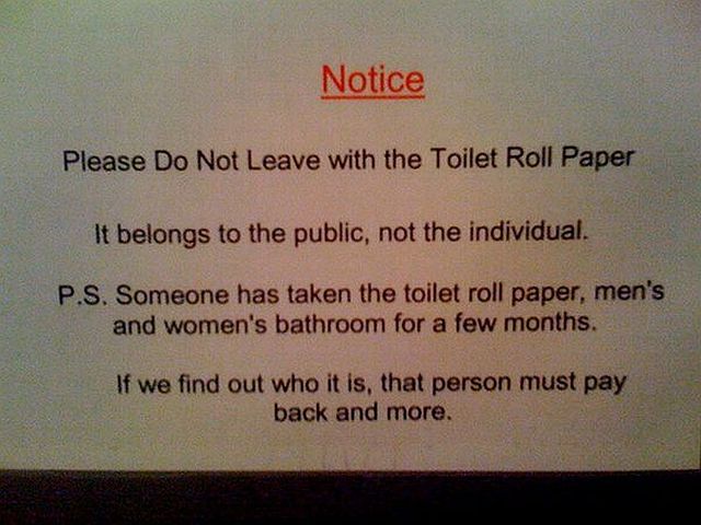 Funny notes left for people sharing the same space! (44 pics)