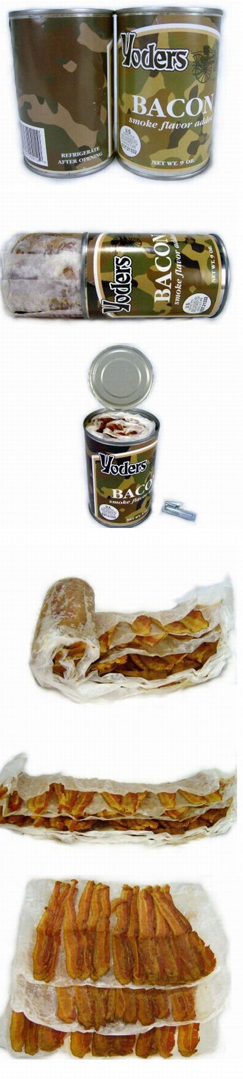 Canned bacon in case of war (6 pics)
