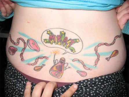 The most horrible food tattoos (24 pics)