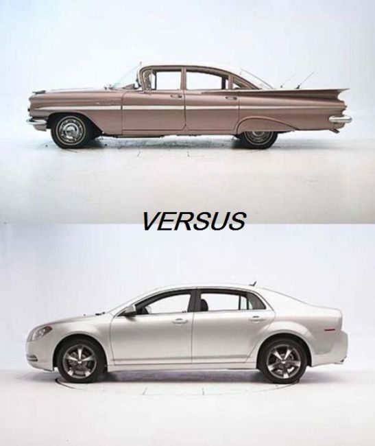 1959 Chevrolet Bel Air VS 2009 Chevrolet Malibu (7 pics + 1 video)