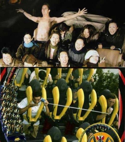 Funny faces during Roller Coaster ride (20 pics)
