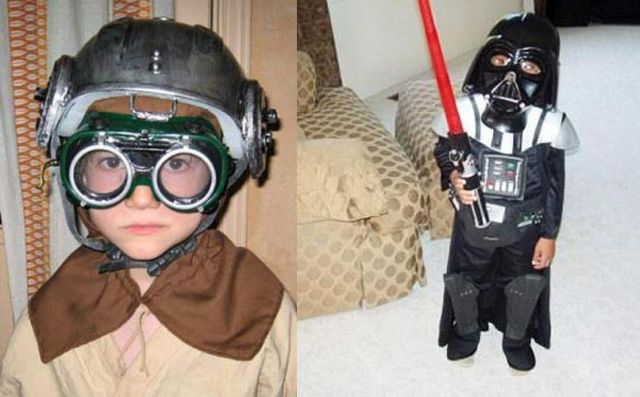 Babies wearing Star Wars and Star Trek costumes. Cute )) (18 pics)