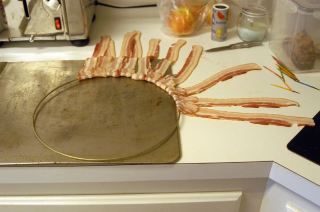 Unusual Lamp Shade Made with Bacon! (12 pics)