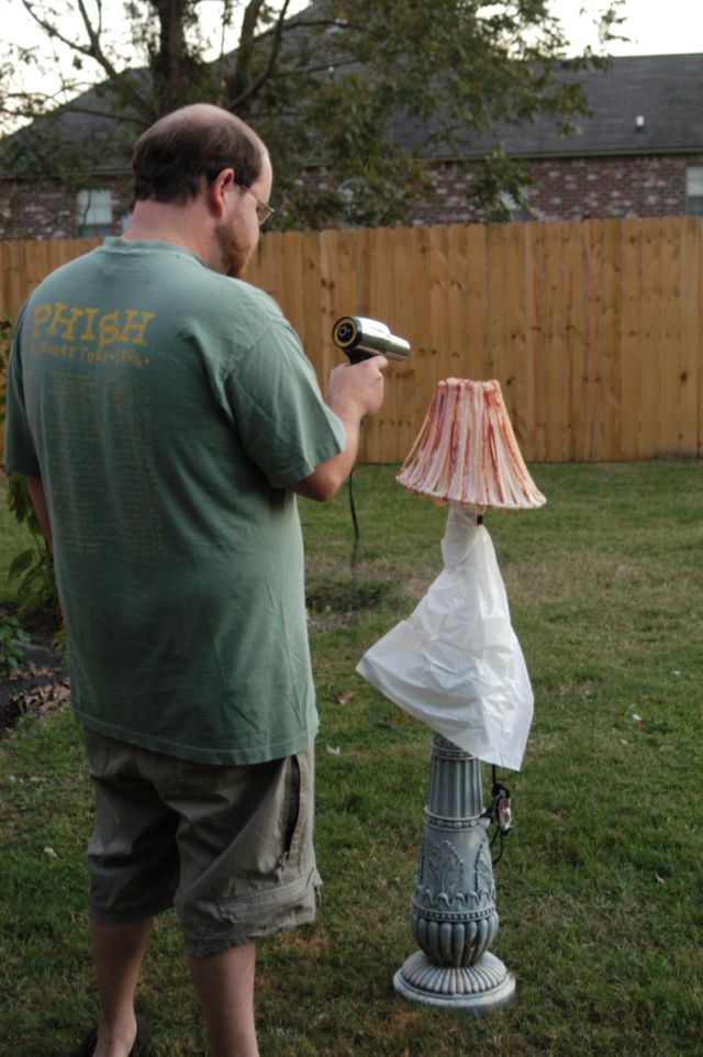 Unusual Lamp Shade Made with Bacon! (12 pics)