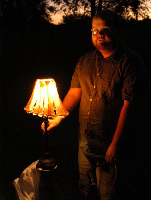 Unusual Lamp Shade Made with Bacon! (12 pics)