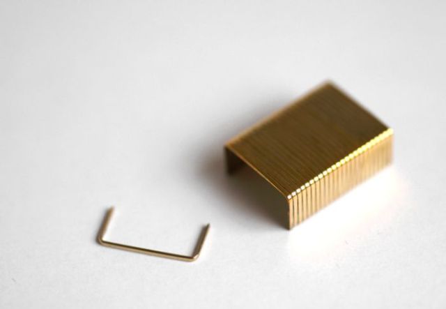 14 Karat Goldplated Staples (4 pics)