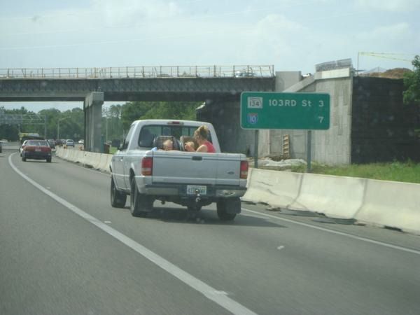 Babies Riding in the Cargo Area of a Pickup!! (6 pics)