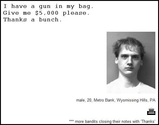 Demand Notes of Bank Robbers (64 pics)