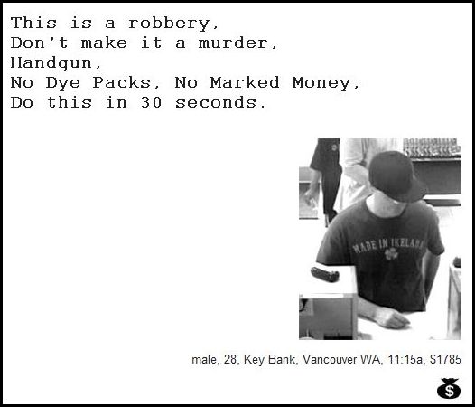 Demand Notes of Bank Robbers (64 pics)