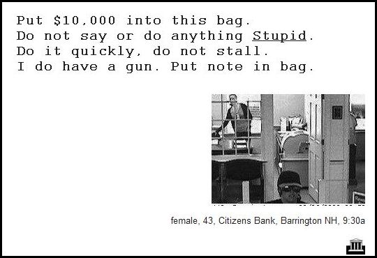 Demand Notes of Bank Robbers (64 pics)