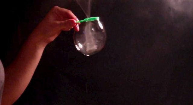 Tornado Inside Soap Bubble (4 pics + 1 video)