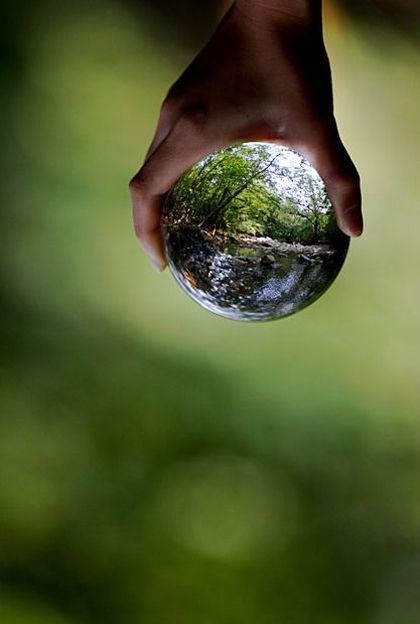 crystal ball 01 - Looking Through a Crystal Ball