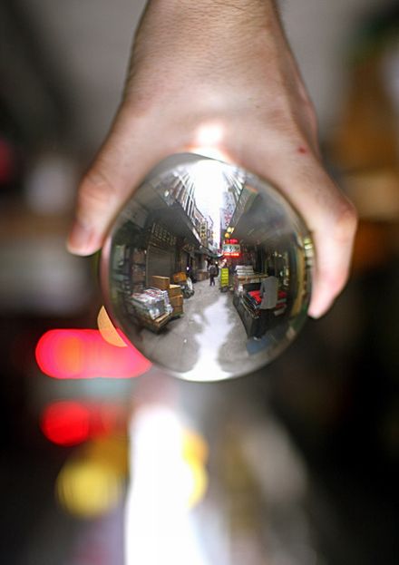 crystal ball 02 - Looking Through a Crystal Ball