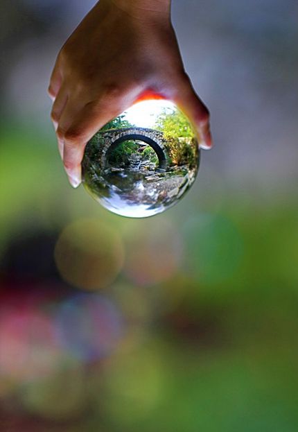 crystal ball 03 - Looking Through a Crystal Ball