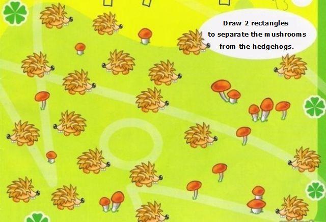 The Riddle of the Day. Mushrooms and Hedgehogs (2 pics)