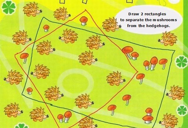 The Riddle of the Day. Mushrooms and Hedgehogs (2 pics)