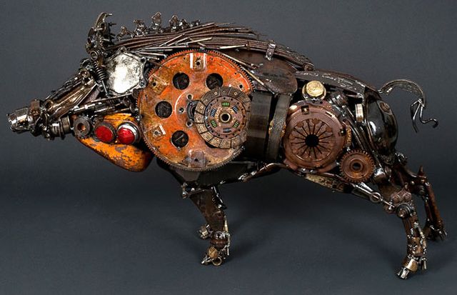 Amazing Sculptures Made out of Scrap Car Parts (12 pics)