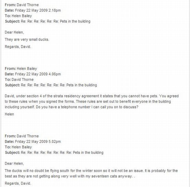 Funny Emails about ‘Pets in the building’ (6 pics)