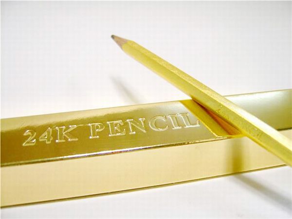 Golden Pencil That Costs Much More Than Many of Your Belongings (4 pics)