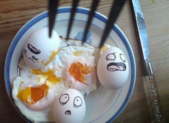 Fun with Fruits, Vegetables, Eggs and Other... (138 pics)