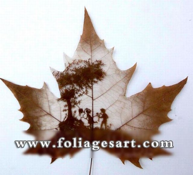 Amazing Artwork in Autumn Leaves (75 pics)