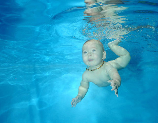 Six Week old Cute Babies Swimming | Simply get it