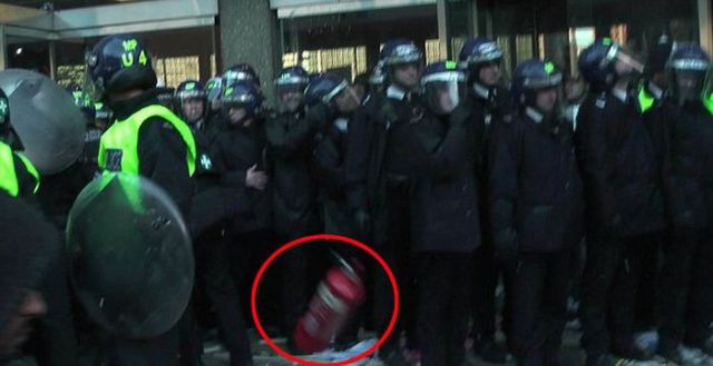 Protest by Fire Extinguisher