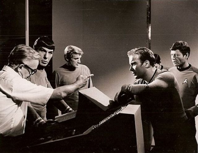 Between Takes on the Set of Star Trek