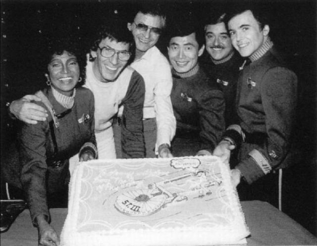 Between Takes on the Set of Star Trek