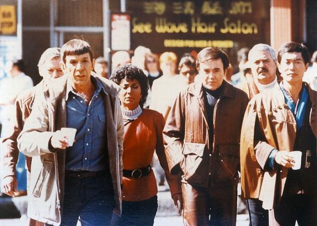 Between Takes on the Set of Star Trek