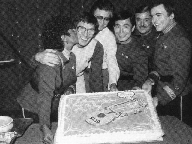 Between Takes on the Set of Star Trek