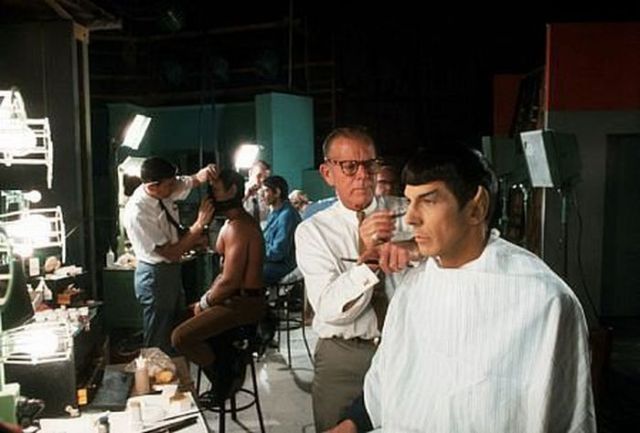 Between Takes on the Set of Star Trek